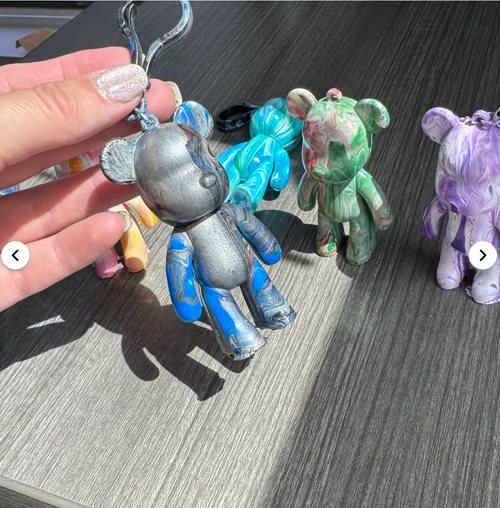 Bear Keychain - Fluid Paint Kit
