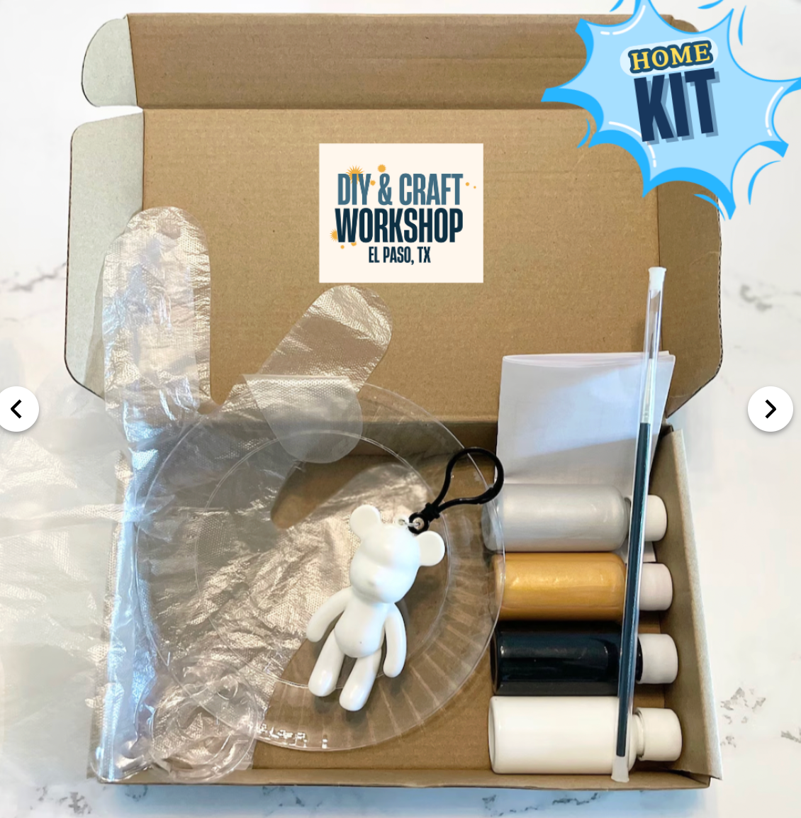 Bear Keychain - Fluid Paint Kit